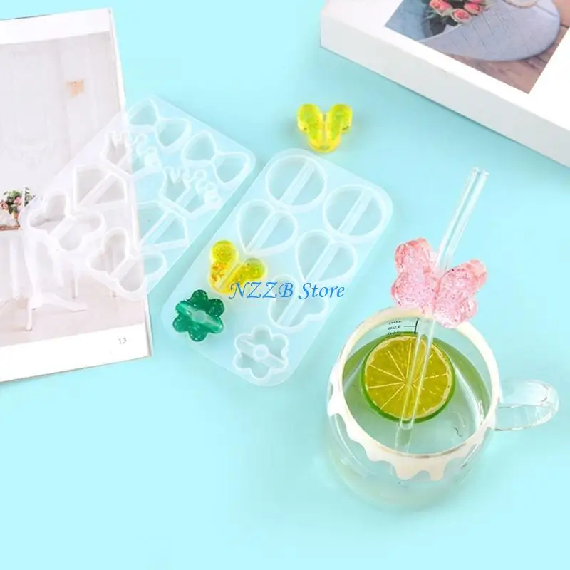 

T21F Straw Silicone Mold for DIY Crafts Straw Decorations Making