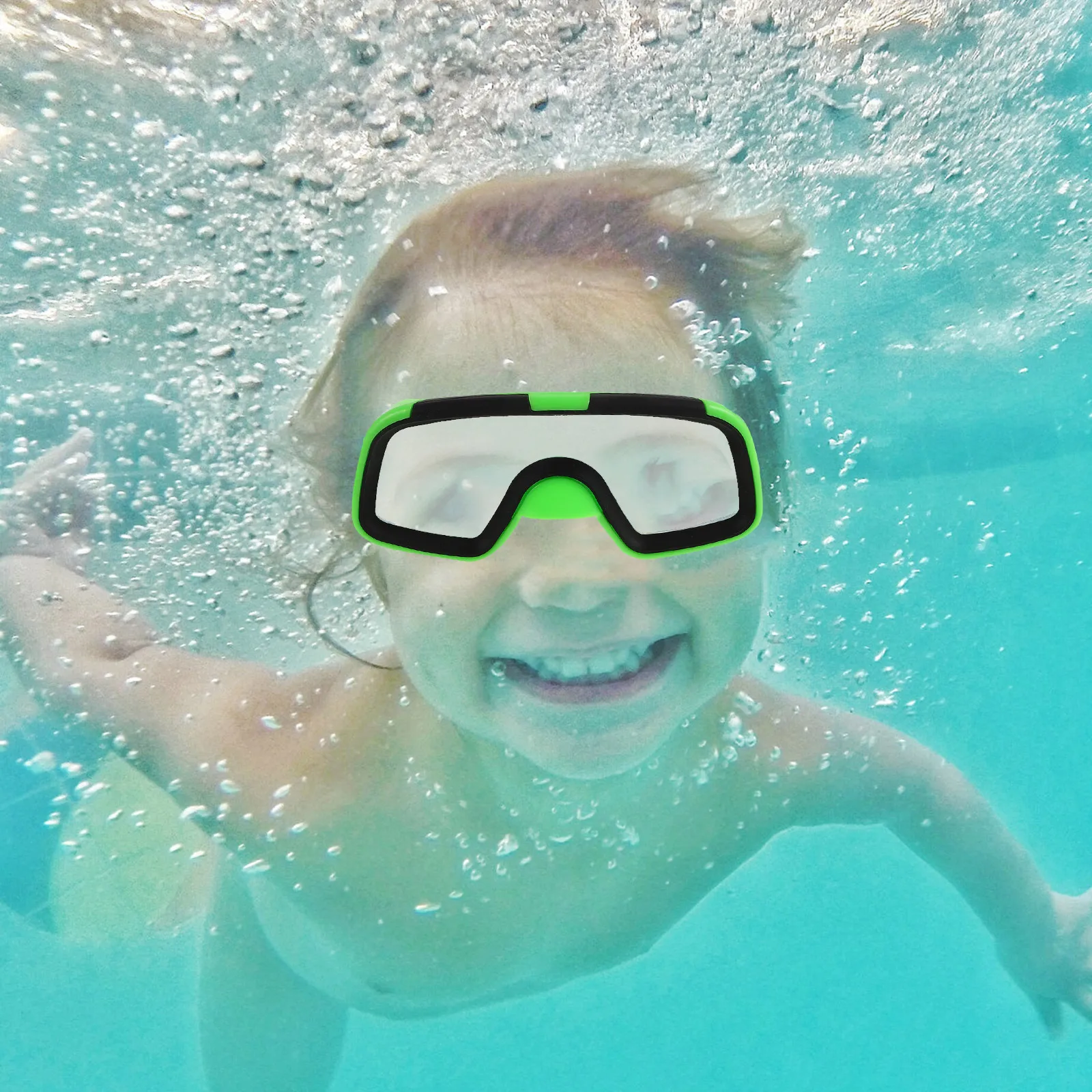 

1 set Kids Snorkel Set Safe First Design Sturdy Materials Complete Gear Flippers Goggles Snorkeling Swimming Scuba Youth