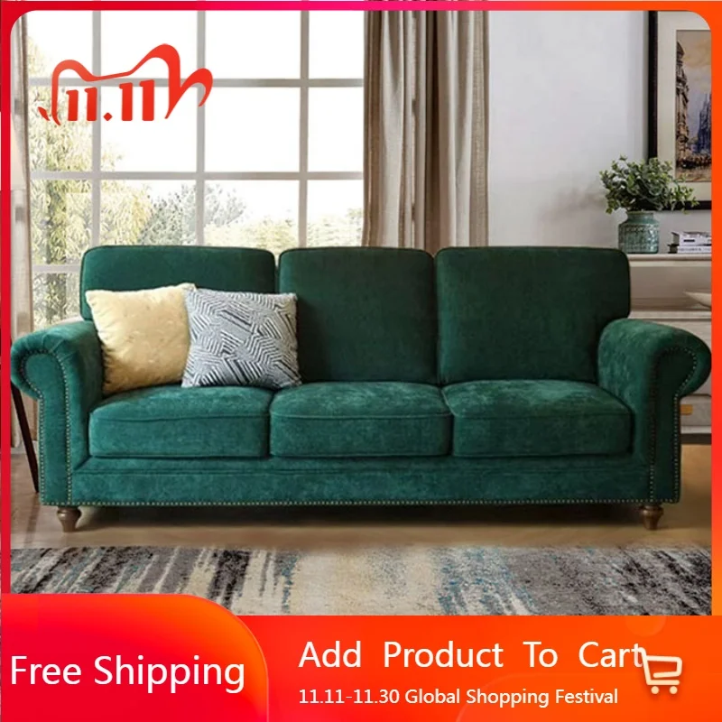 

Vintage Lounge Living Room Sofas European Puffs Light Luxury Ergonomics Living Room Sofas Individual Design Divano Furniture