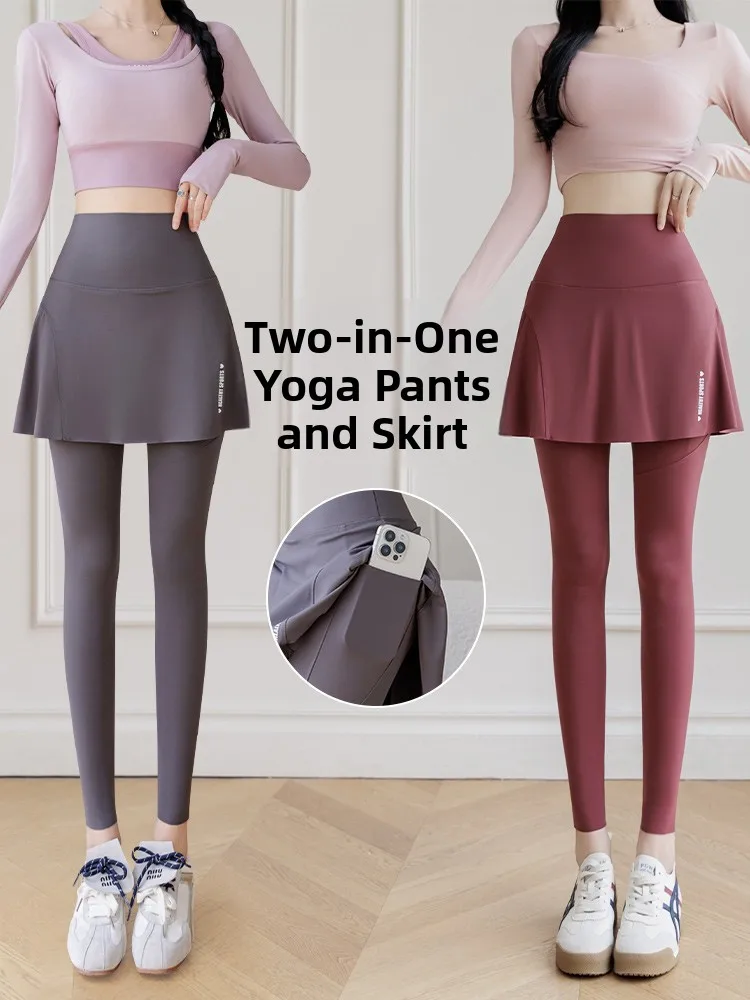 

High Waist Yoga Pants Women's Spring Autumn Fitn Running ark Skin Pants ket Design Tummy Control Sport Bot