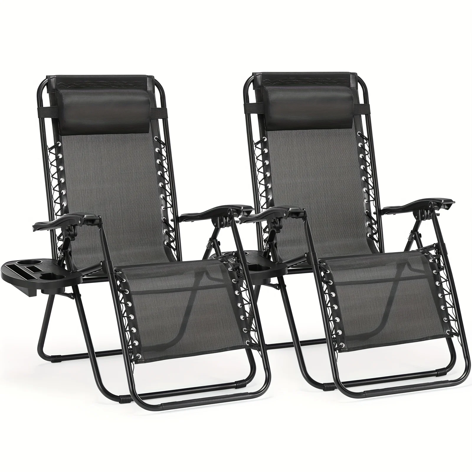 1pc Zero Cravity Lounge Chairs, Ergonomic Adjustable Lying Angle Sturdy Steel& Mesh Support