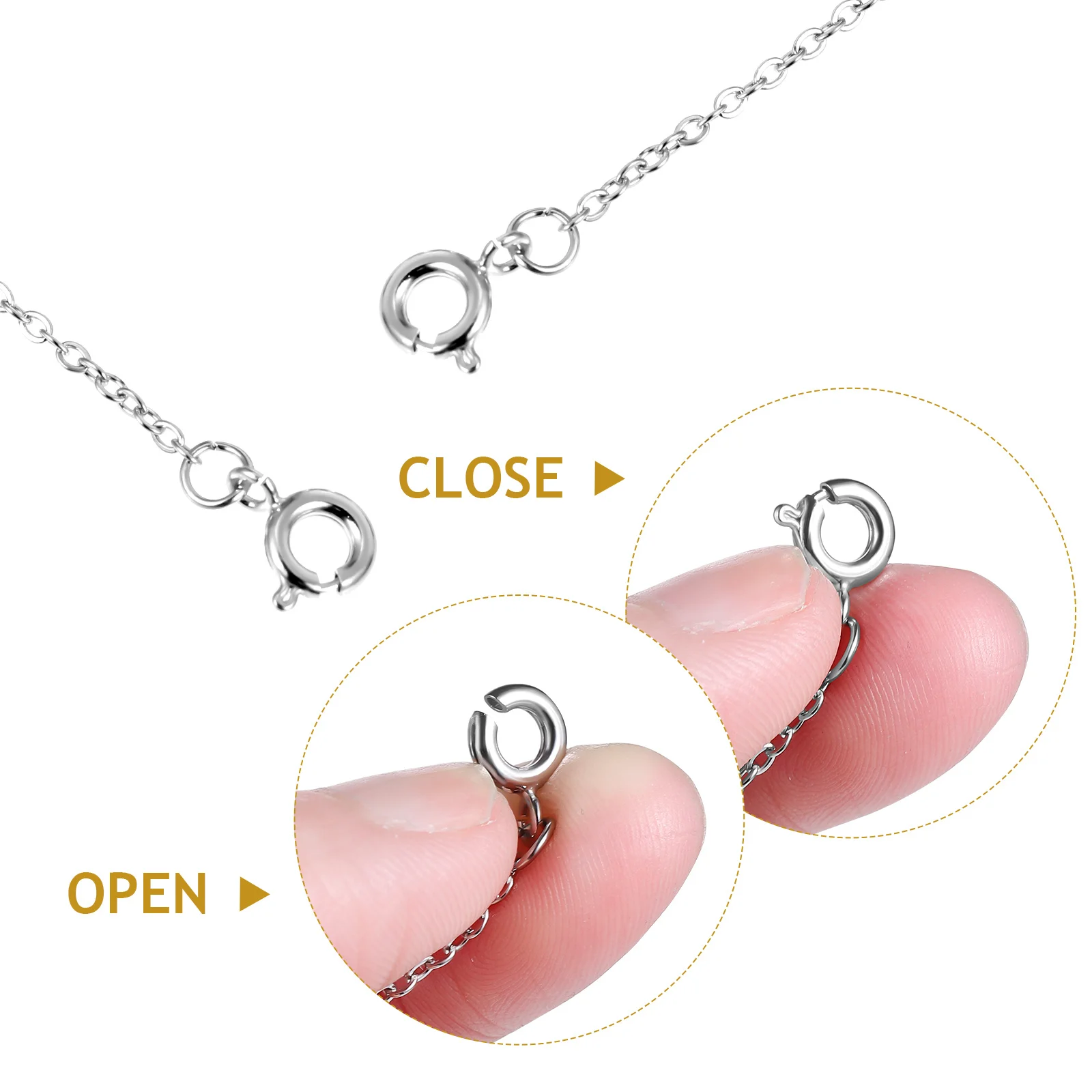 

6pcs Necklace Extension Chains Jewelry Extender For Bracelet Anklet Women Adjustable Length Plated Chain Link Making Accessories
