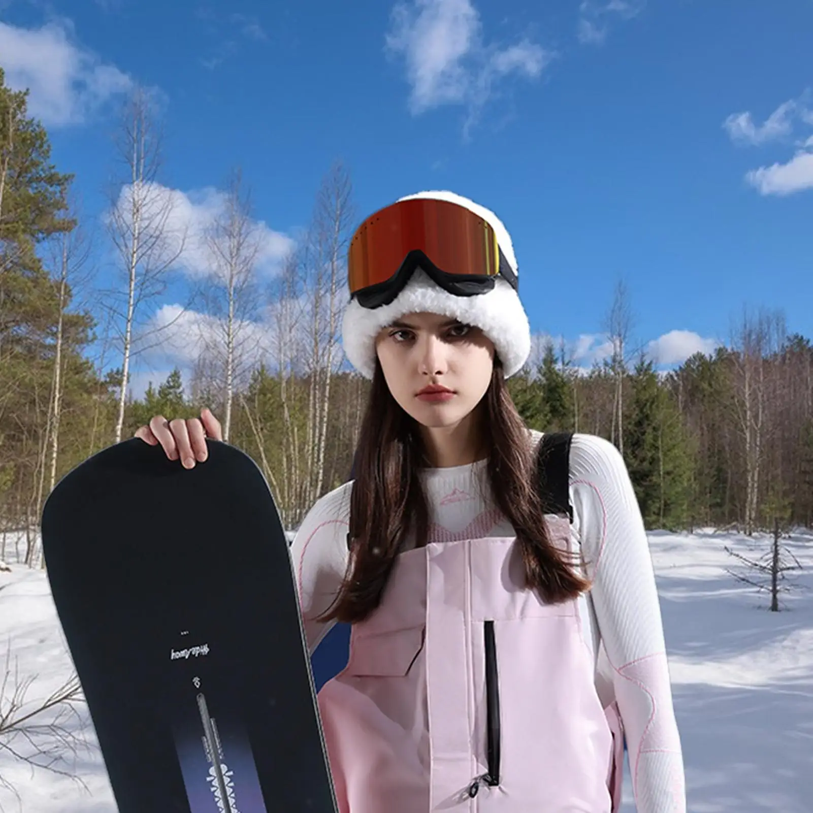 قبعة شتوية دافئة محبوكة أغطية الرأس الشتاء في الهواء الطلق الكروشيه قبعة تزلج لصيد الأسماك التزلج الدراجات النارية التنزه التخييم ركوب الخيل #3