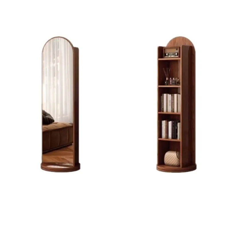 Rotating full-length mirror Full-length mirror Floor mirror Home living room Bedroom Magazine Bookshelf