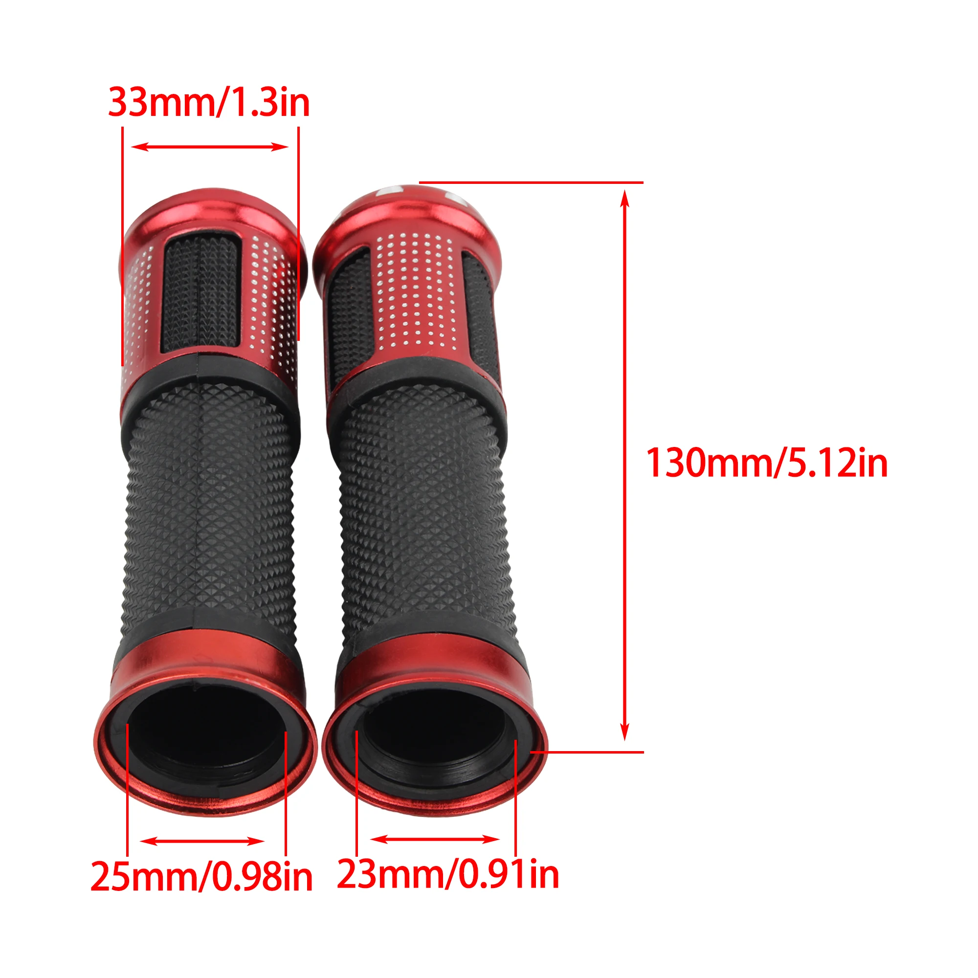 23mm 25mm Motorcycle Handlebar Plug Aluminum Anti-Slip Handle Bar Hand Grips CNC Ends For Scooters Cafe Racer Dirt Bike Parts