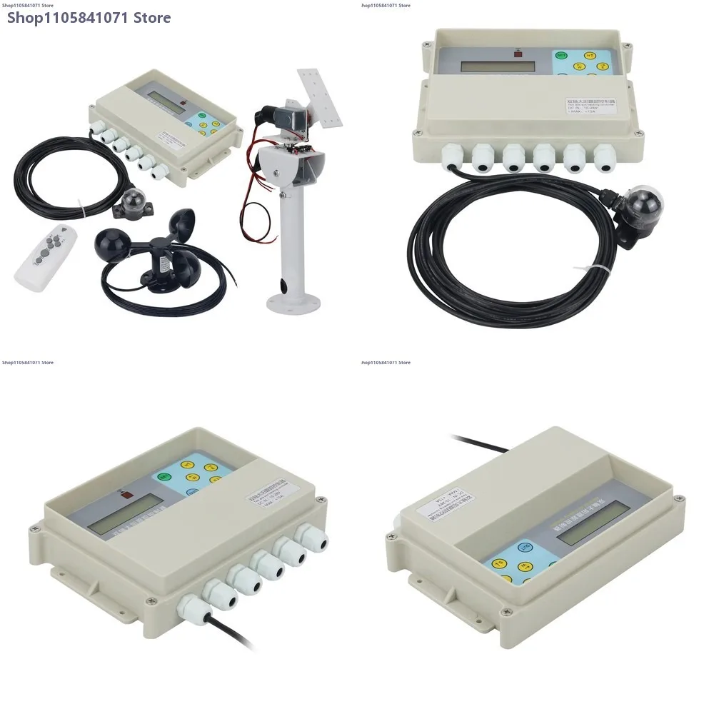 Dual Axis Solar Tracker Controller Automatic Solar Tracking System with Remote Control Wind Speed Sensor DC Pan Tilt
