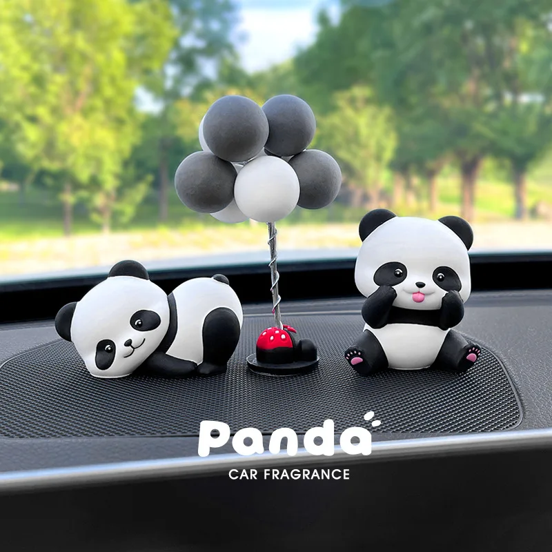 

New Car Ornaments, Cute Panda Doll, Car Aromatherapy Perfume, Center Console Decoration, Cartoon Car Aroma Diffuser Stone