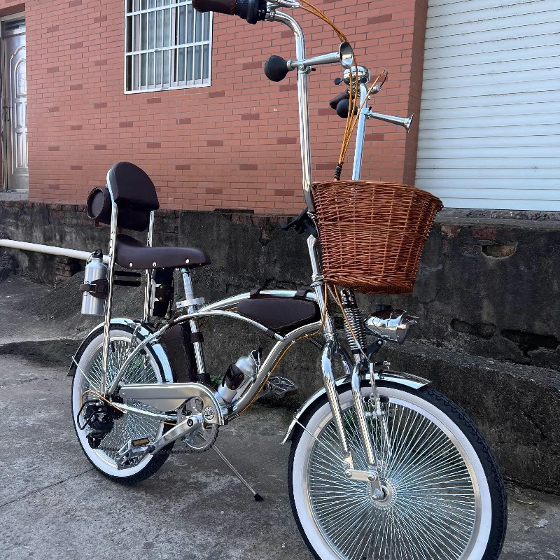 Vintage bike with backrest British sit upright