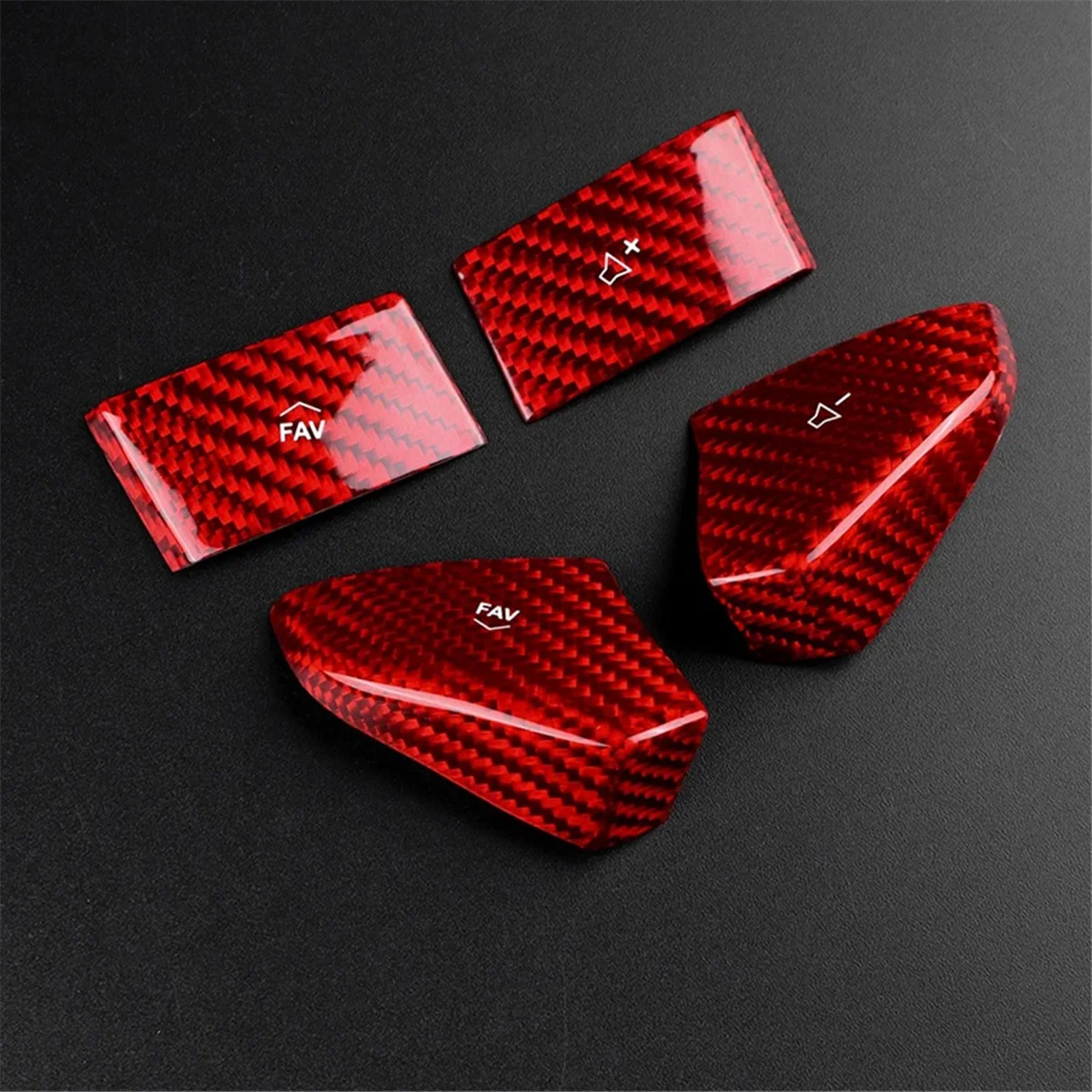 

STE-eFor Chevrolet Corvette C8 2020-2022 Car Steering Wheel Panel Cover Real Hard Carbon Fiber Sticker Interior Tri