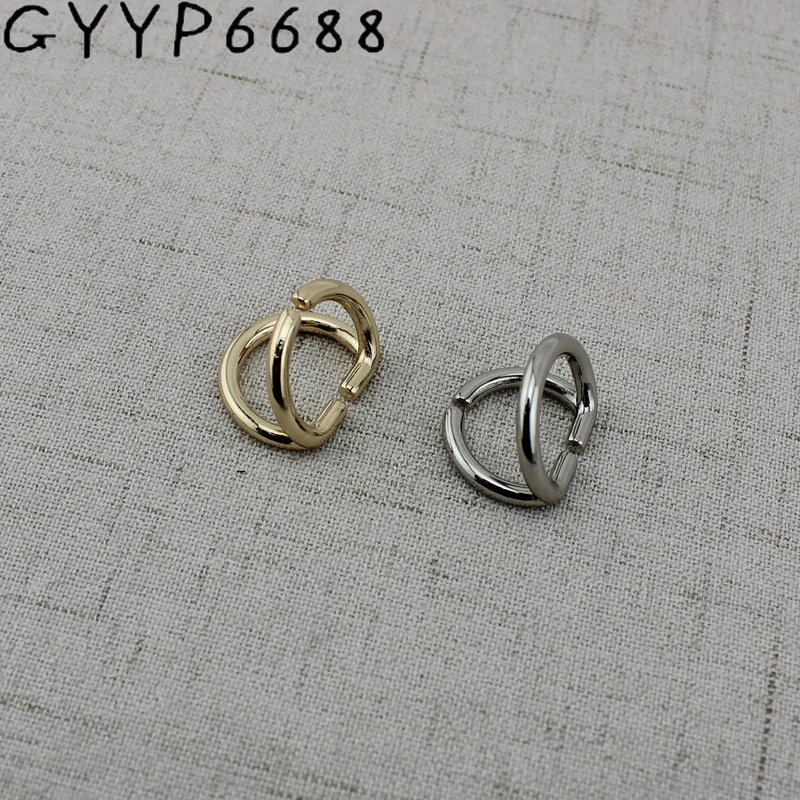 10-50pcs 16mm Inside Double d ring hardware metal round edge d-ring,Rings for Strap Bags Garment Accessories Belt Connector