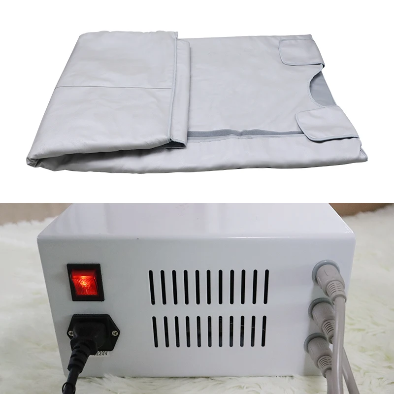 Professional Spa Heating Blanket, Far Infrared Detox, Thermal Sauna Blanket, Magic Tape Closure, 120W Power, Health Relaxation