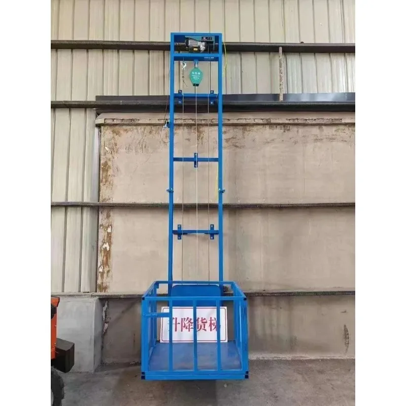 Simple warehouse factory home lifting platform rail type
