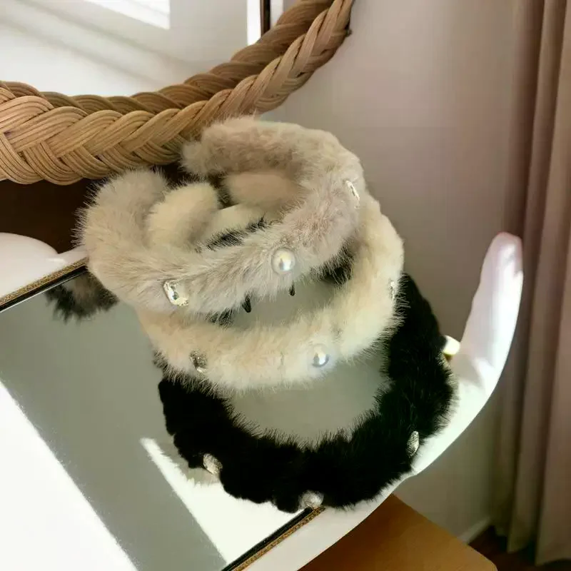 

Плюшевая нескользящая повязка для волос с зубцами для женщин, милое украшение для волос, повязка на голову, повязка для волос, модные аксессуары для волос