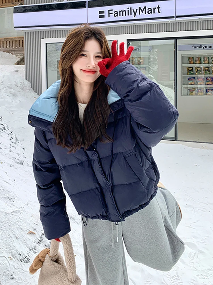 

Color Blo ort Bread Sle down Jaet Women's Winter Warm Thi Outerwear Casual Straight Cut 90% down Eco Friendly