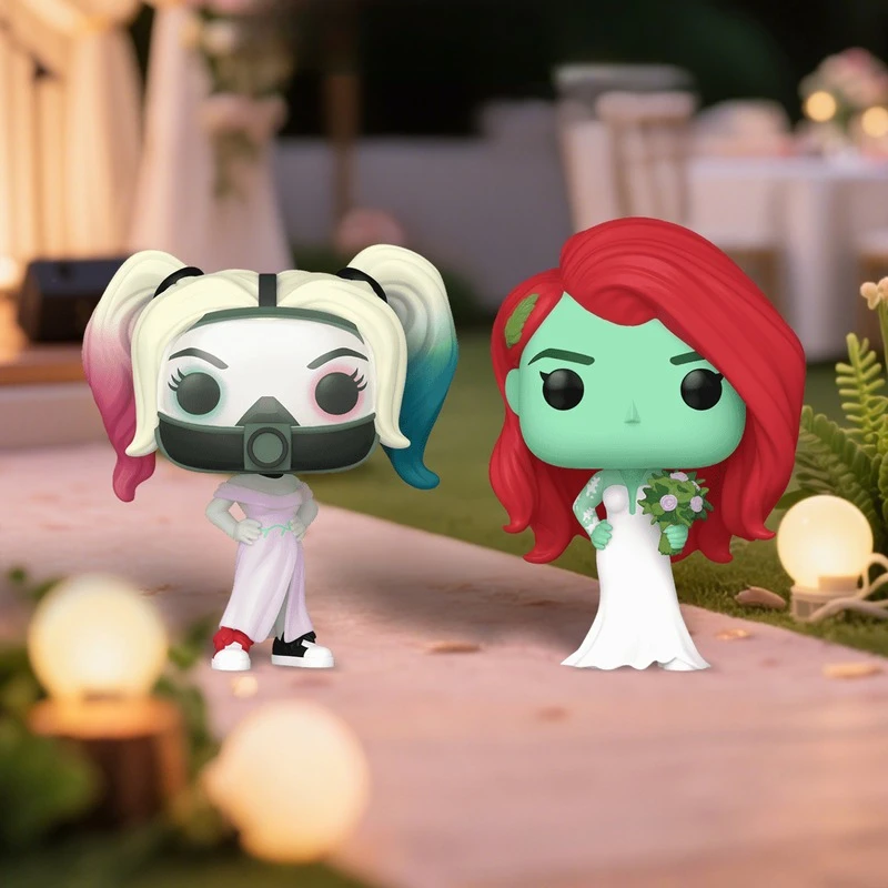 

Подлинное издание FUNKO POP 《Harley/Ivy Wedding Duo Outfit》Аниме Экшн Настольное украшение Орнамент Модель Игрушки Коллекционная модель