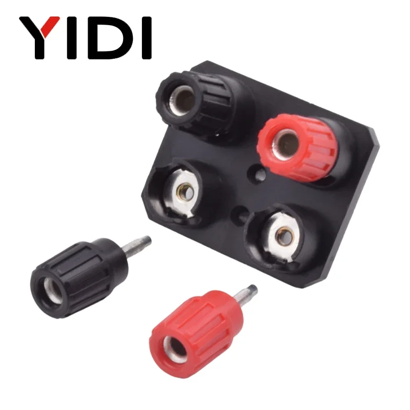 1pc 2 4 6 Positions Banana Plug 4mm Socket Connector External Audio Jack Speaker Amplifier Screw Post Terminal Block Bend Pin