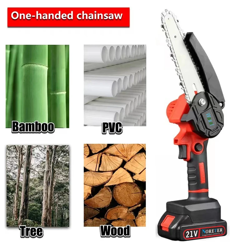 6 Inch Electric Saw with Indicator One Battery Garden Handheld Logging Chainsaw Makita 18V Battery Wood Power Tool