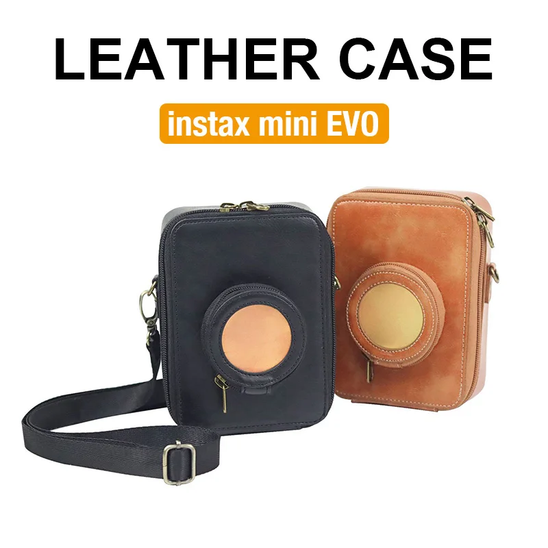 

Instax Mini EVO PU Leather Camera Case Soft Protective Case with Strap CAA52