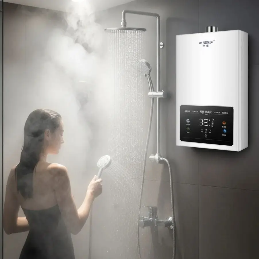 Natural gas household water heater - electric constant temperature, forced exhaust, balanced heating, instant heating