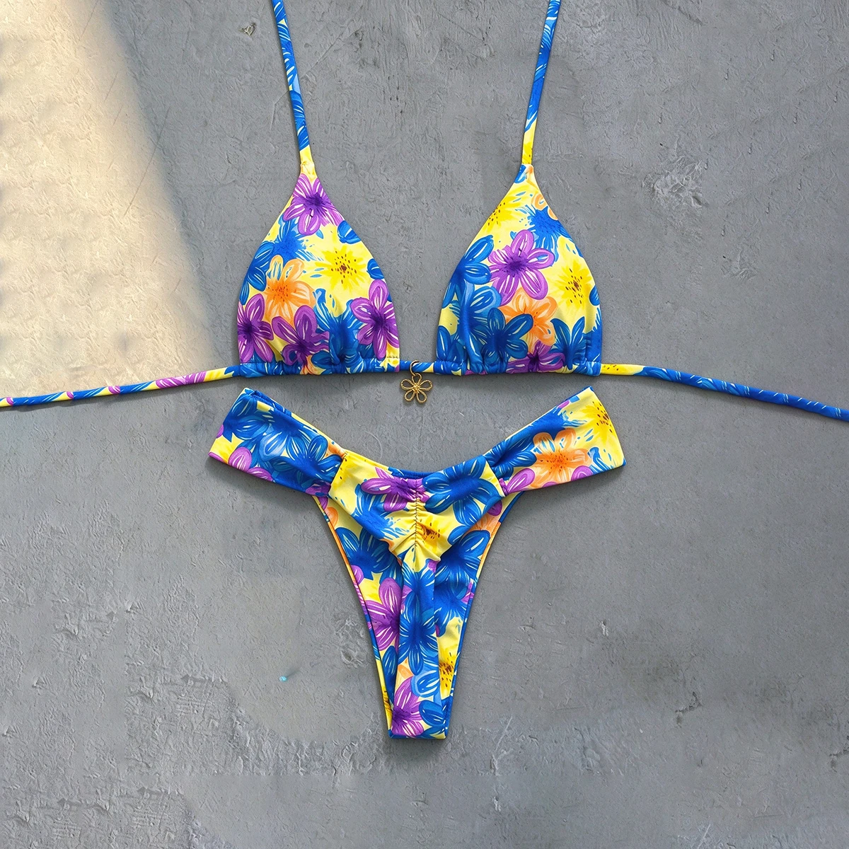 Floral Bikinis Sexy Women Swimsuit Female Swimwear Biquini Bikini Set Thong Bathing Suit Swimming Suit Brazilian Beachwear