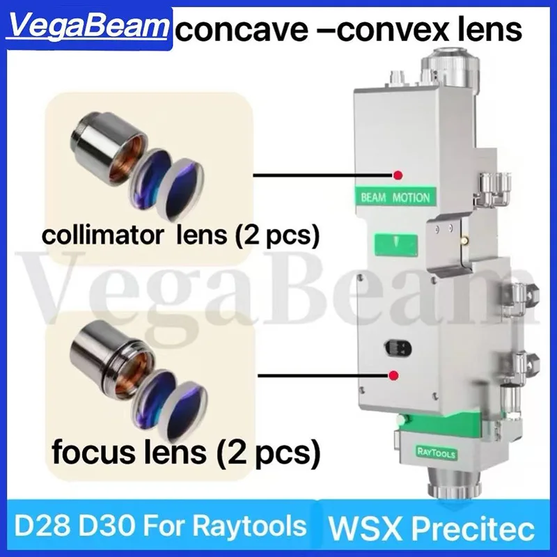 2pcs Laser Focus Lens D28&D30 Focal Length 100/125/155 For Raytools WSX Precitec Laser Cut Head Collimatoring &Focus Lens Replac