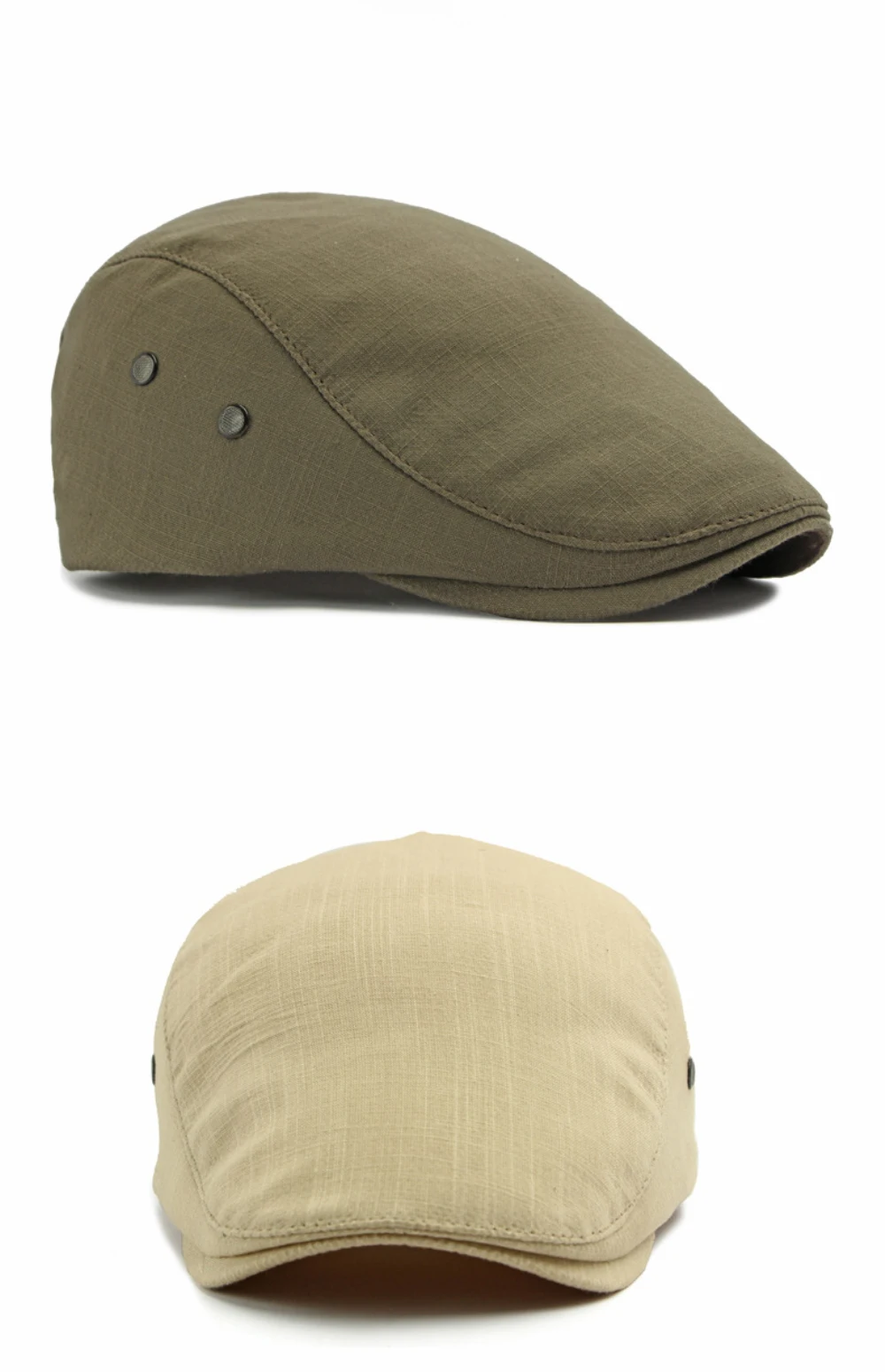 HT5116 Baskenmützen Frühling Sommer Kappen für Herren Damen Unisex Künstlerhut Atmungsaktive Leinen-Flachmütze Verstellbare Baskenmütze – Detail 9