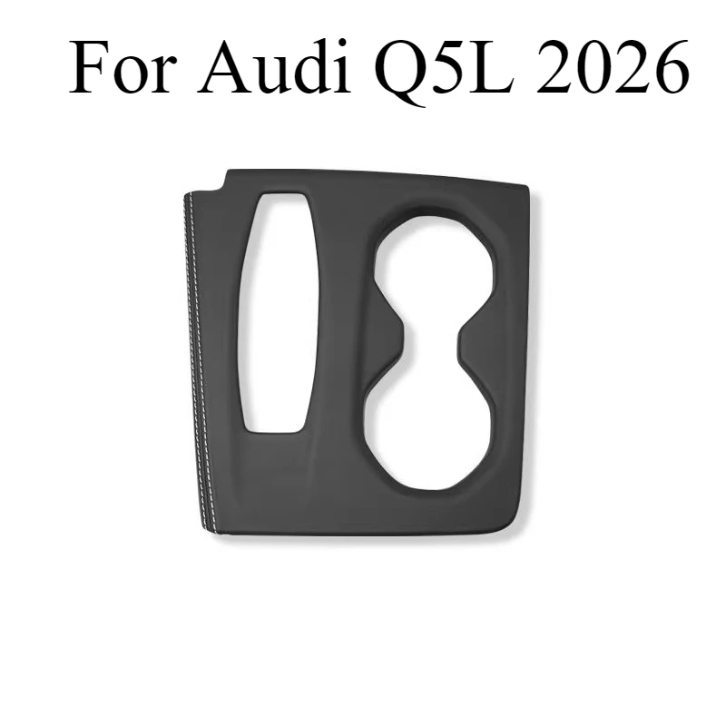 For Audi Q5L 2026 Leather Car Central Control Gear Panel Cover Sticker Car Accessories