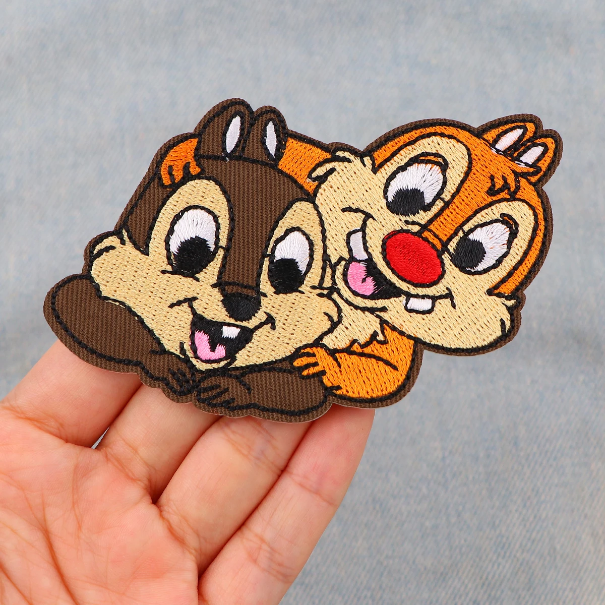 Cute Squirrel Embroidery Patch Cartoon Animals Iron On Patches For Clothing Thermoadhesive Patches On Clothes DIY Sew Badges