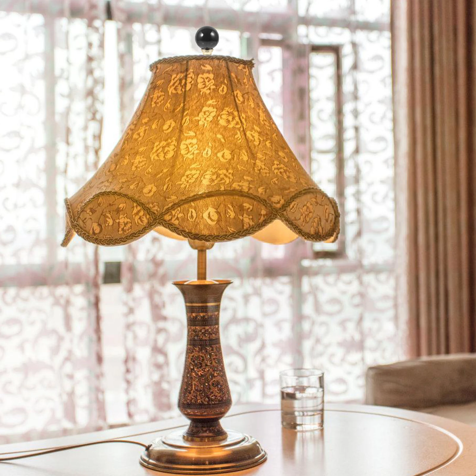 

Decorative Lamp Black Golden Base for Table Floor Lamps Lamp Finials Shades Smooth Polished Aluminum Alloy