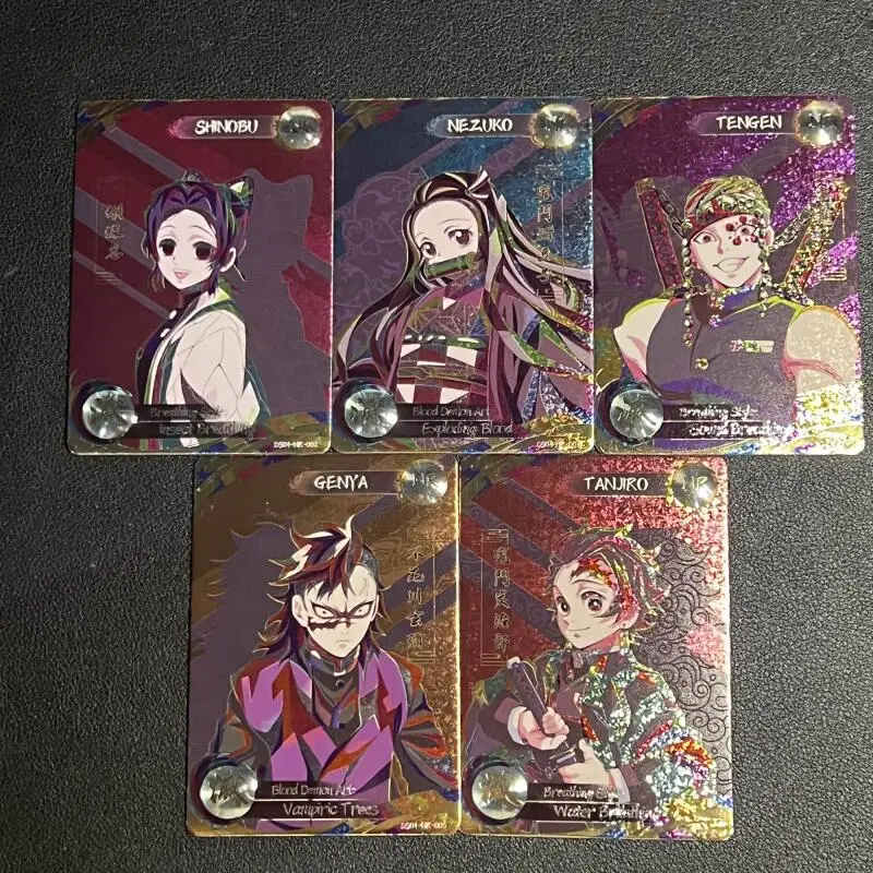 

Demon Slayer Nr English Version Flash Card Nezuko Kamado Tanjirou Collectible Card Anime Collection Action Toy Figures Gift