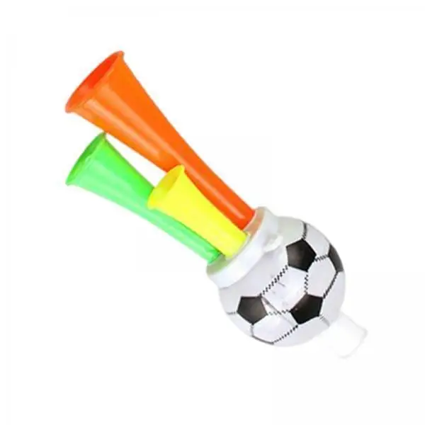 Creative Soccer Trumpet Toys Loud Three Tones Plastic Cheering Horn Miniature Trumpet for Concerts Weddings Games