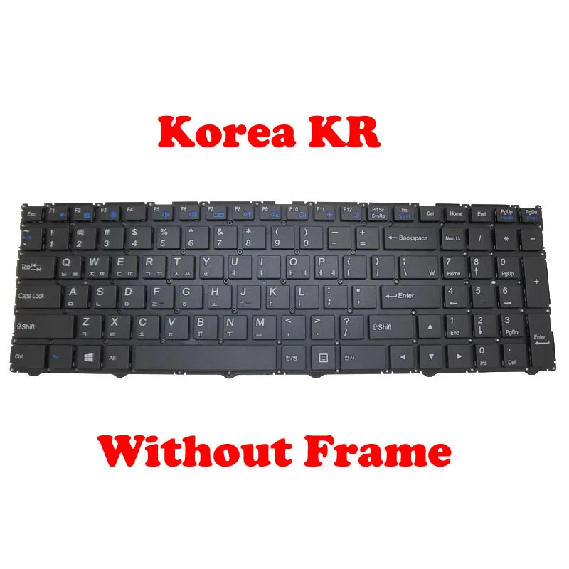 Laptop Keyboard For CLEVO N250 CVM15F33K0-430 6-80-N25J0-110-1 CVM15F23K0J430 6-80-N2500-110-1 Korean KR Black Without Frame New