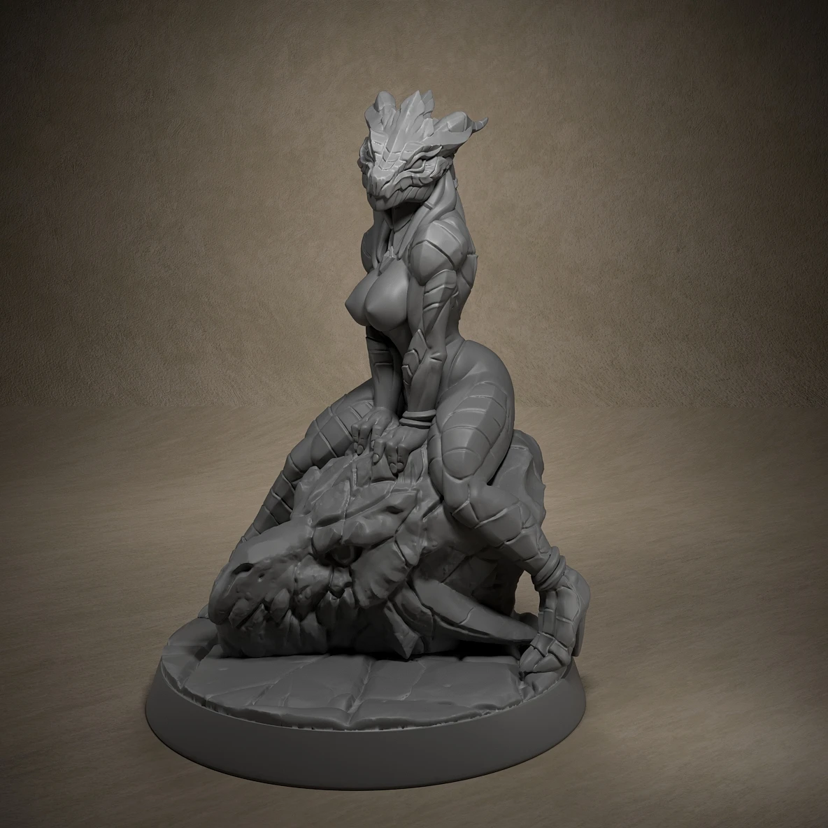 De Wellustige Draconische Meid-De Drakenwacht Beauty-3D Miniaturen Voor Tactische Spelletjes Op Tafel Rollenspel-Speelkamer Verkleden