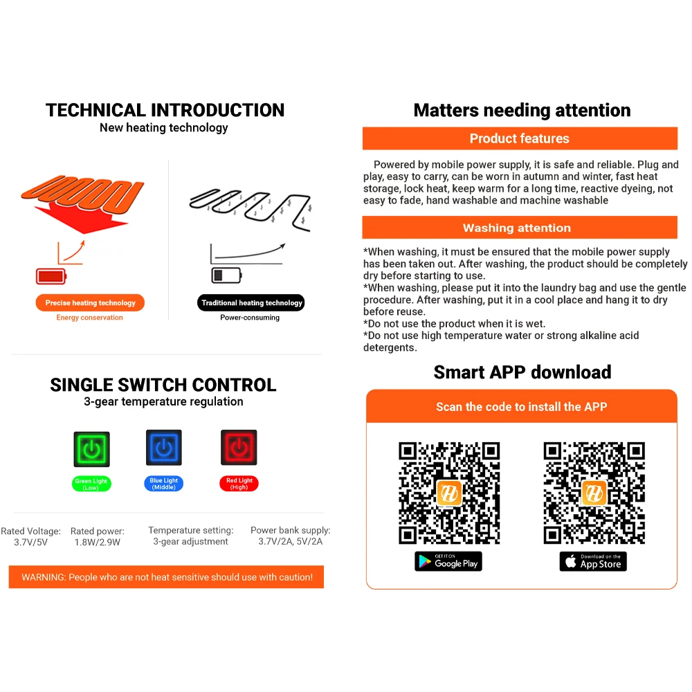 Heated Socks 5500mAh/APP Control (With Battery USB Rechargeable Fever Socks),Thermal Socks ,Foot Warmer Heating Socks Ski Winter