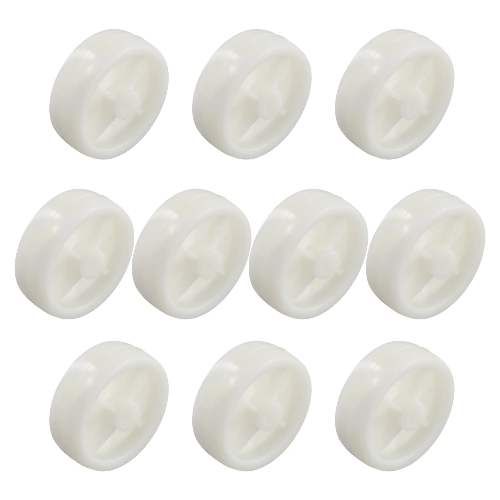 3 Inch Single Wheel Light White PP Plastic Small with Diameter 72mm Smooth Piece Folding Bed Pulley 10Pcs