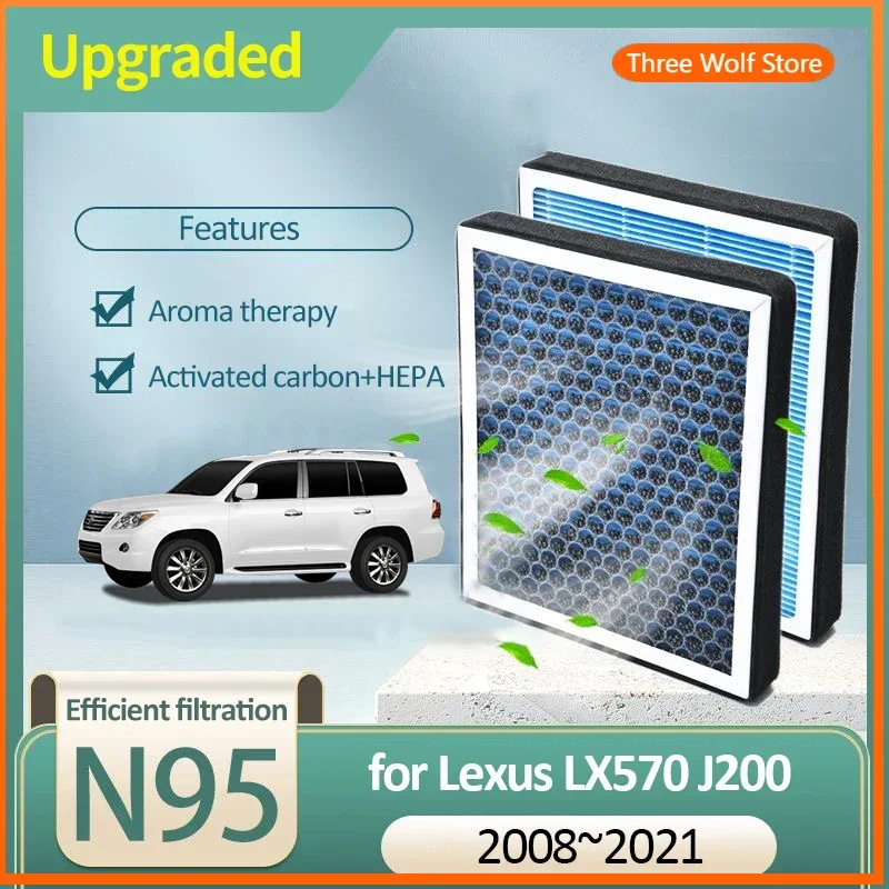 

Activated Carbon Air Filter for Lexus LX570 J200 MK3 2008~2021 2010 2013 2014 2017 2018 87139-50100 87139-06060 Wear-resistent