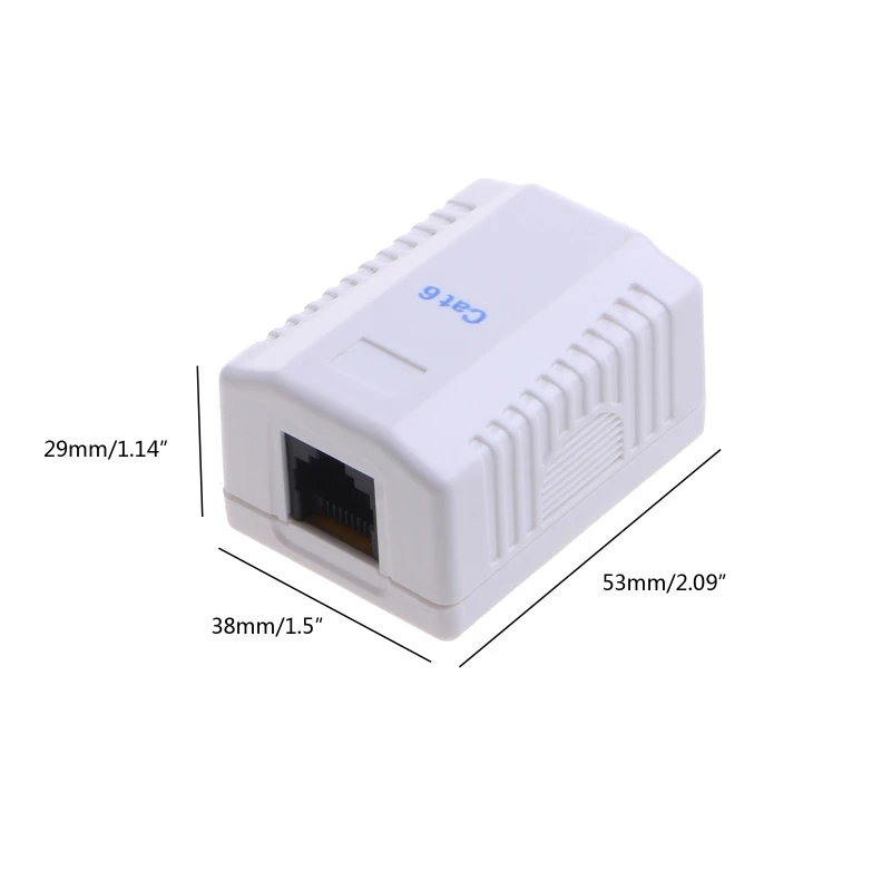 Cat6 RJ45 8P8C Connector UTP Unshielded Single Port Desktop Mount Box CAT6 Module Information Socket