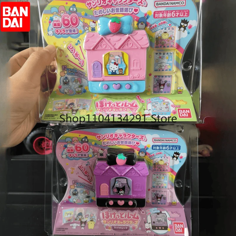 

original Bandai Sanrio Cottage Hellokitty Kuromi Pet Machine Tamagotchi Toy Kawaii Anime Figur Collectible Friends Birthday Gift