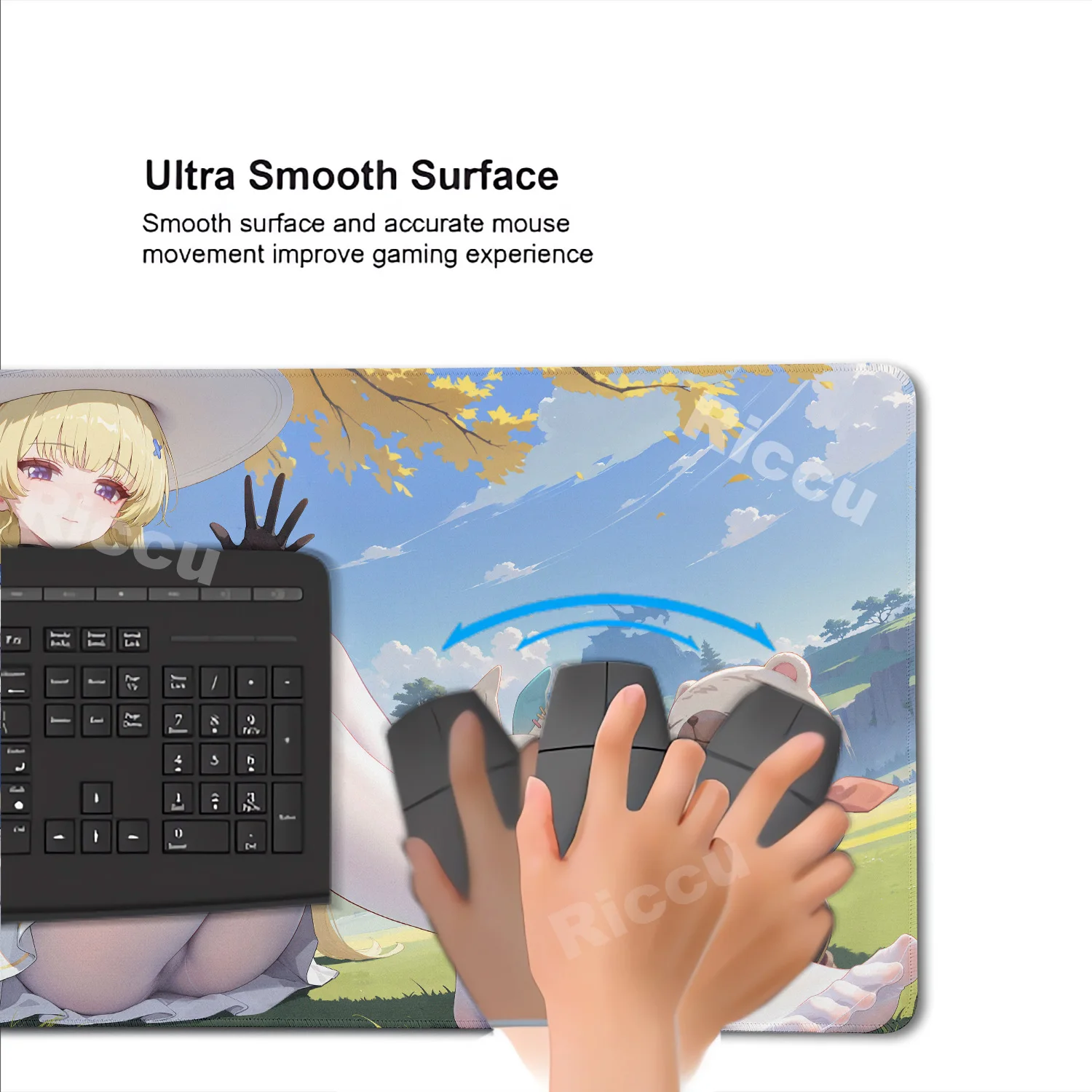 HD Phoebe Wuthering Waves Roles Anime Mouse Pad Computer Table PC Gaming Accessories Cushion Pad XXL Anti-slip Comic Mouse pad