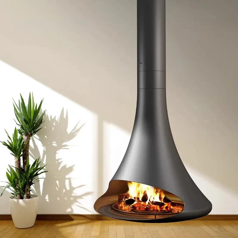 Hanging fireplace doria interior decoration heating real fire wood burning alcohol fireplace