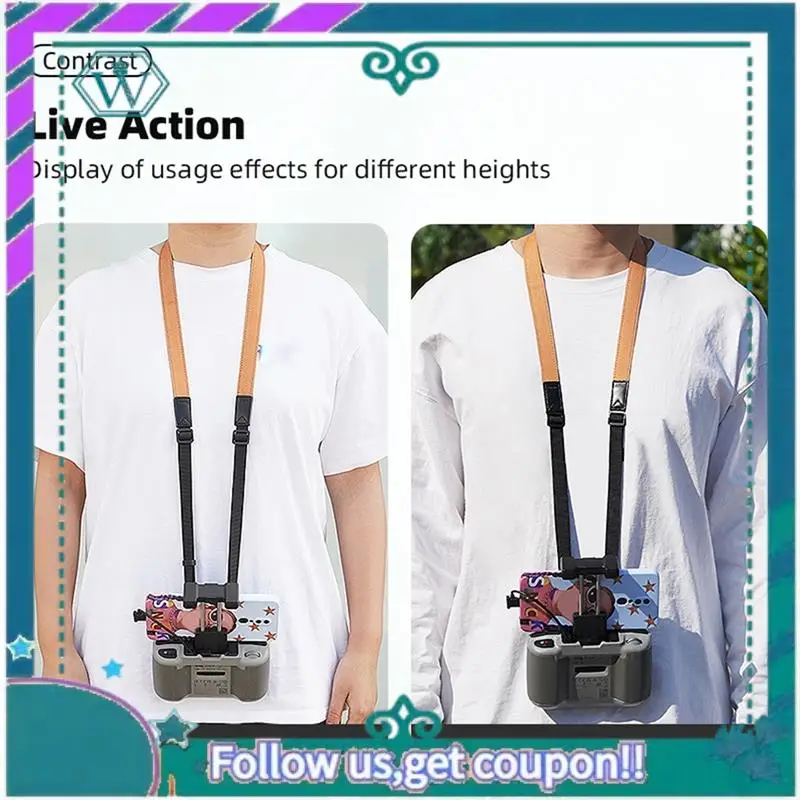 Upgraded For DJI MINI 3/4 Pro Remote Control Lanyard For AIR 3/2S Lanyard Strap Back Strap Lanyard Buckle Bracket Kit