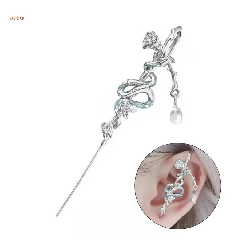 Stylish Alloy Snake Studs Earring Portable for Trendy Women Seek to Expressing Their Individuality Various Occasions