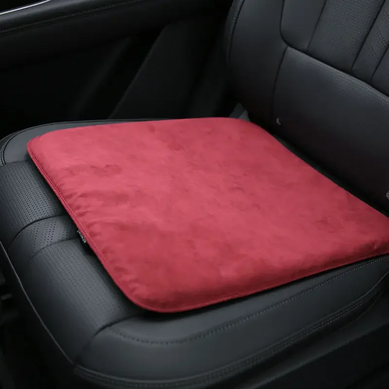 Universal Suede Car Seat Four Seasons Car Seat Cushion Front Pad Single Piece Ventilated Breatha Office Rear Seat Car Acessories