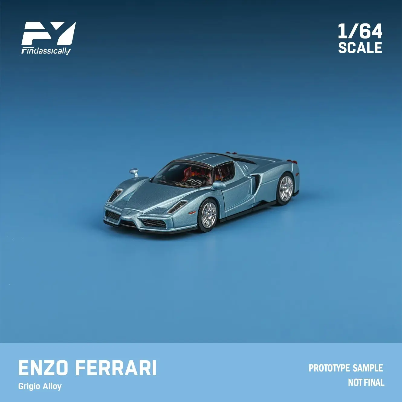

Findclassically 1:64 ENZO Ice Blue Color литая под давлением модель автомобиля