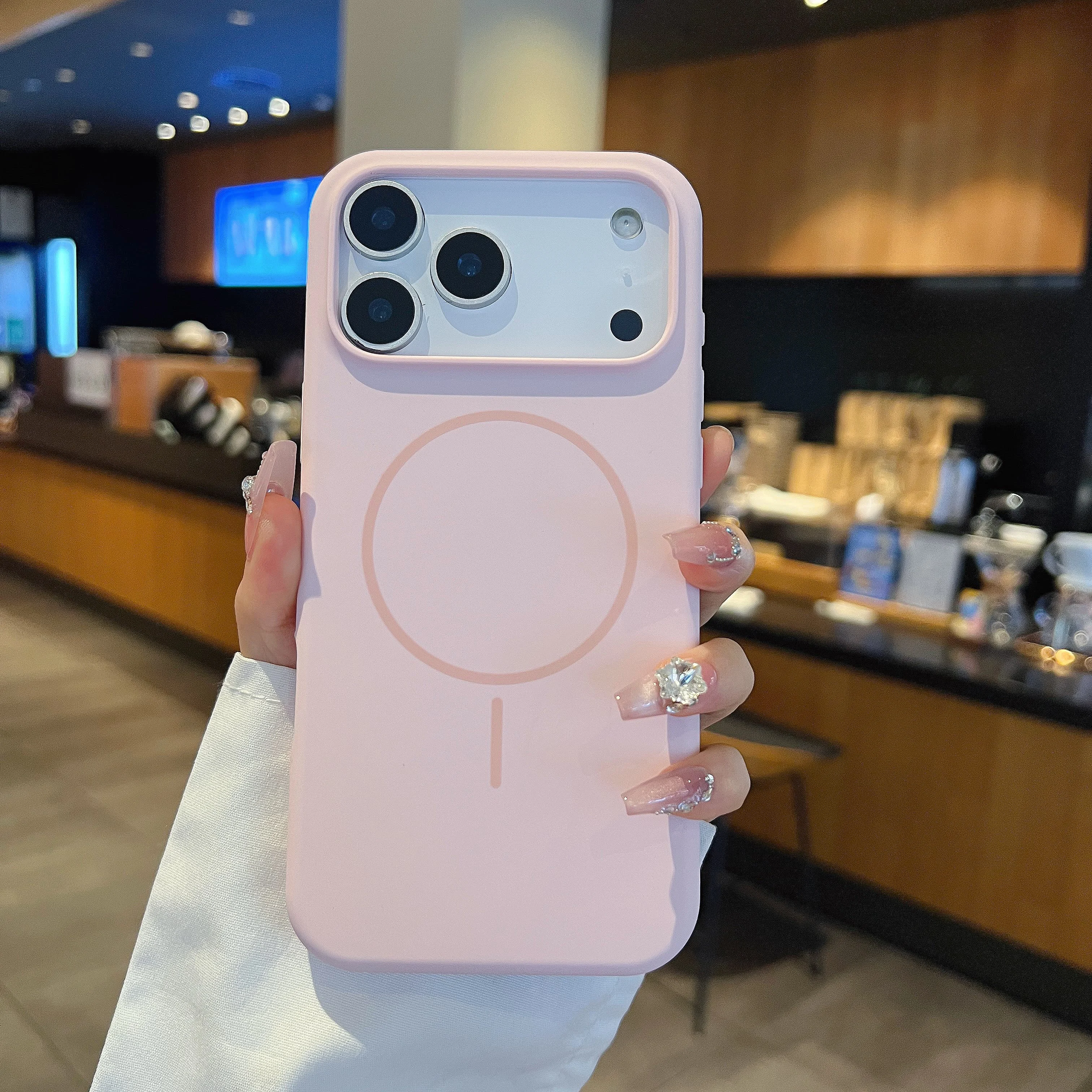 ซิลิโคนเหลวเดิมสําหรับMagsafeโทรศัพท์แม่เหล็กสําหรับiPhone 17 Air 16 E 15 14 13 12 Pro Max Plusไร้สายชาร์จฝาครอบ