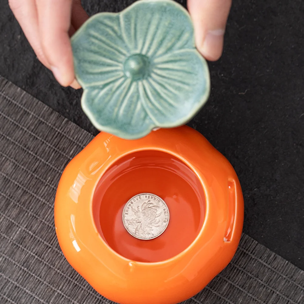 

Persimmon Ceramic Piggy Bank Durable Kids Money Bank Bedroom Decoration Coin Holder Savings Box Gift Savings Box