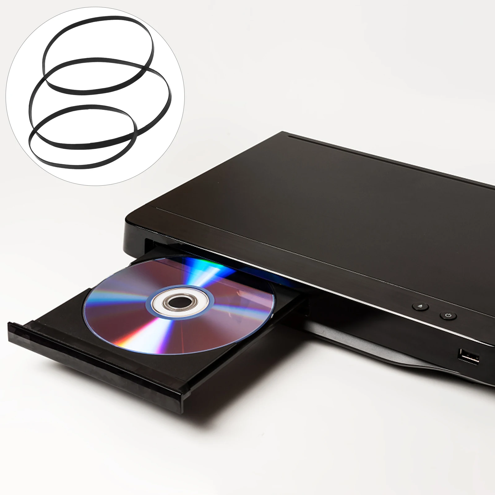 50 قطعة حزام مسجل استبدال عالية الجودة المطاط كاسيت الشريط آلة حزام ل DVD محرك Vcr أحزمة مقاومة التآكل الأسود