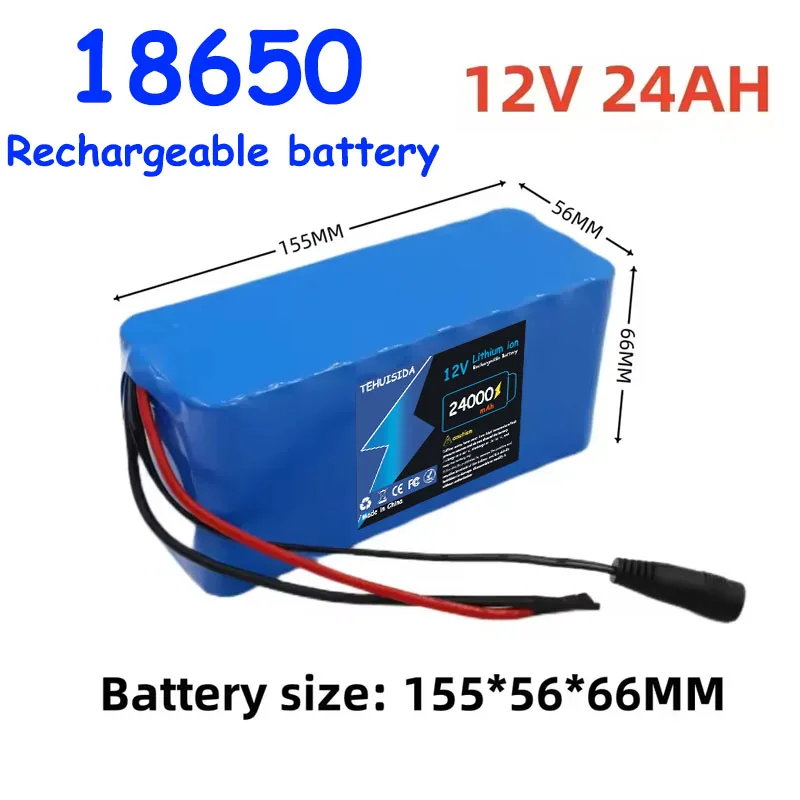 3s8p 12V 24Ah Battery Pack 18650 Lithium Ion 12V 24000mAh DC12.6V Super Large Capacity Rechargeable Battery with BMS