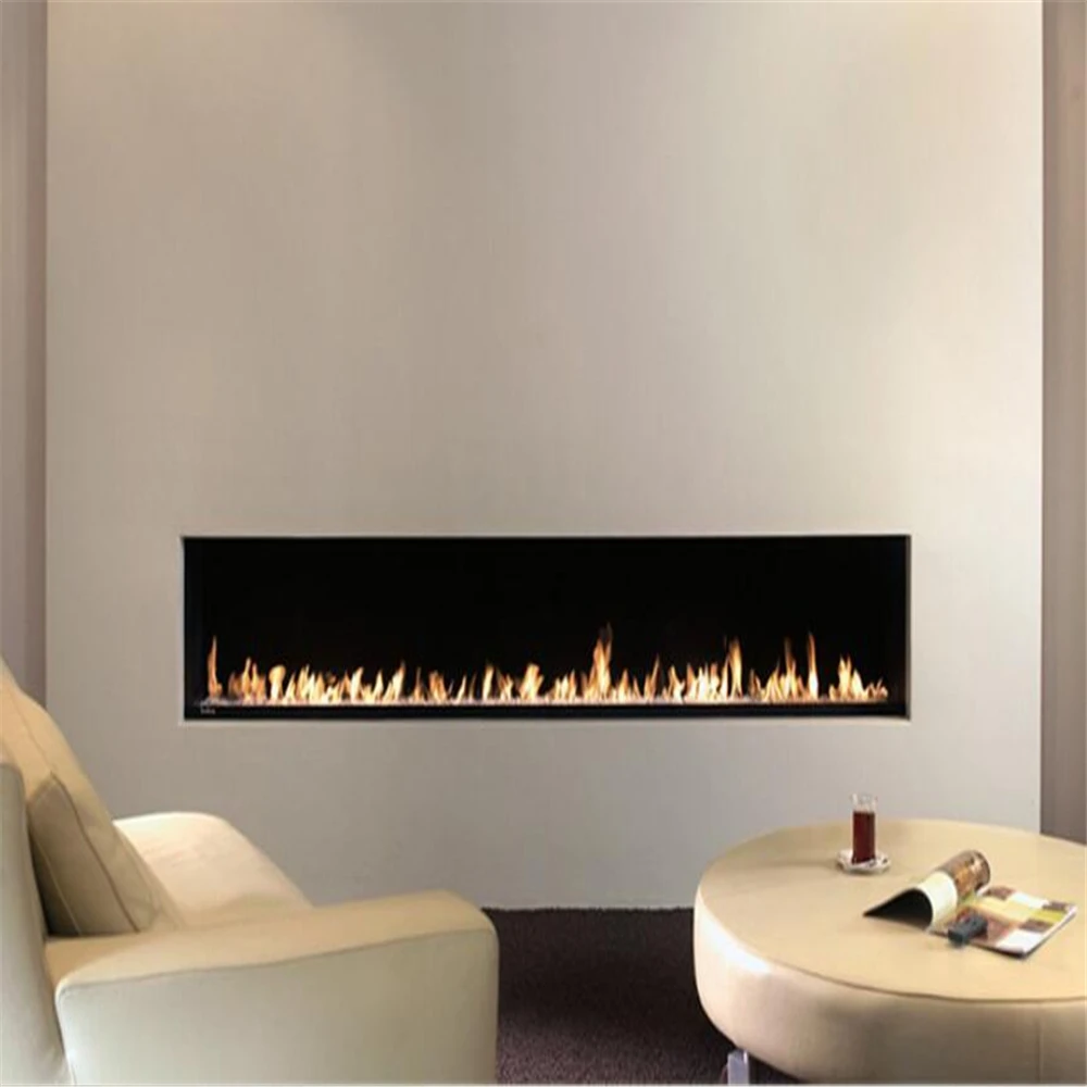 tuya wifi bio kamin  electric rectangular bioethanol burner ethanol fire biofuel fireplace