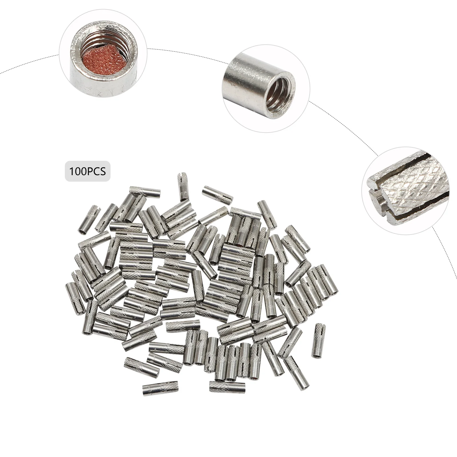100 قطعة 304 الفولاذ المقاوم للصدأ التوسع الداخلي الأنابيب أنبوب المقابس M6 M8 M10 M12 M16 قطرة في انفجار التفجير مرساة مسمار مزلاج